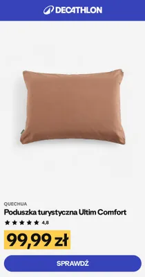 Poduszka turystyczna Quechua Ultim Comfort promocja w Decathlon