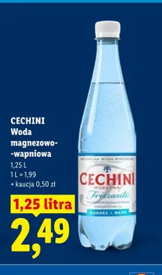 Woda magnezowo-wapniowa CECHINI promocja w Lidl
