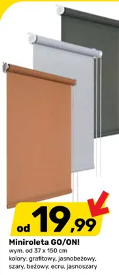 Miniroleta Go/On! 37x150cm grafitowa promocja w Bricomarche