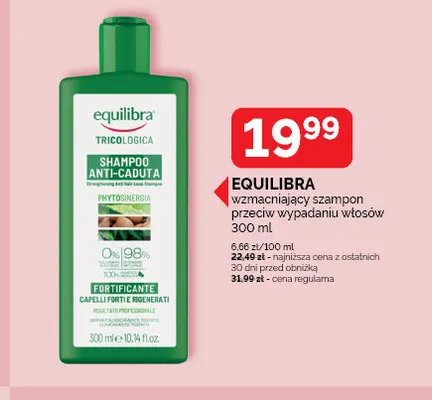 Wzmacniający szampon przeciw wypadaniu włosów Equilibra promocja w Ziko Dermo