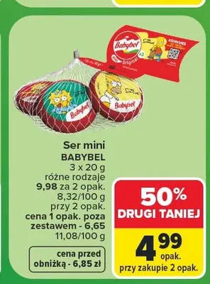 Ser mini Babybel promocja w Carrefour Market