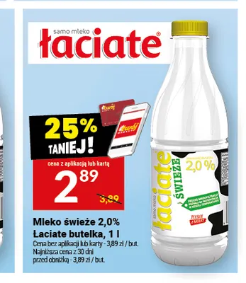 Mleko świeże Łaciate 2,0% promocja w Twój Market