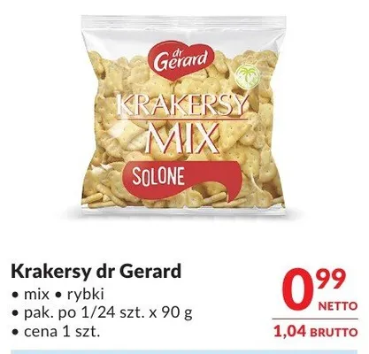 Krakersy dr Gerard mix rybki solone promocja w Makro