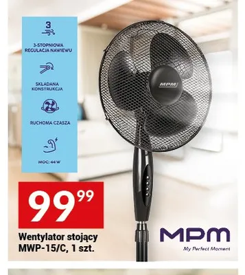 Wentylator stojący MPM MWP-15/C promocja w Twój Market