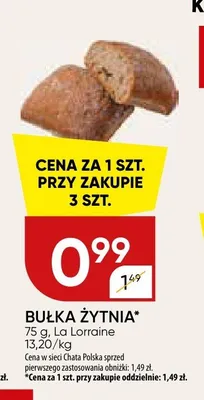 Bułka Żytnia La Lorraine promocja w Chata Polska