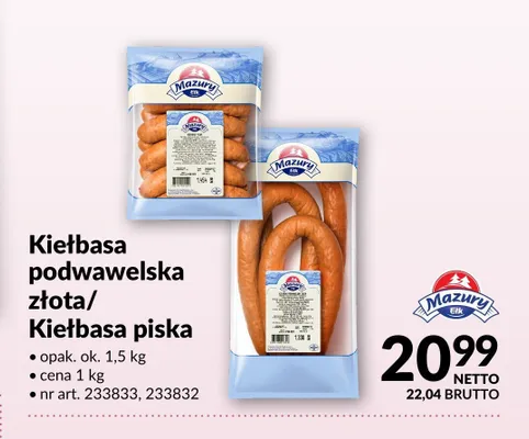 Kiełbasa piska Mazury promocja w Makro