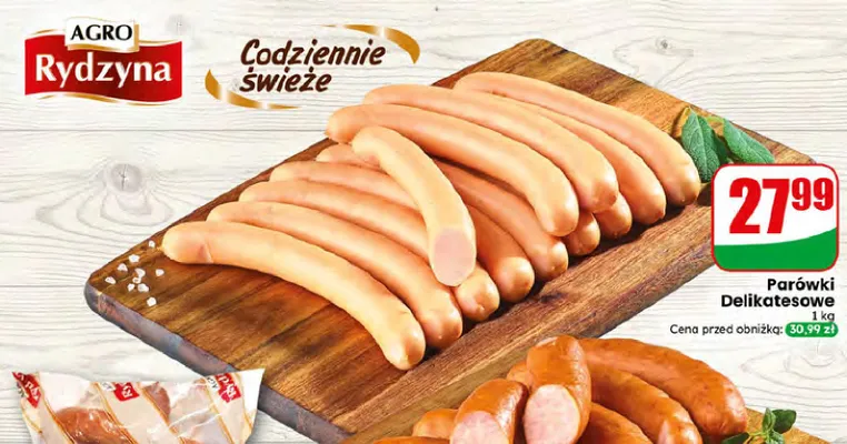 Parówki Delikatesowe Agro Rydzyna promocja w Dino