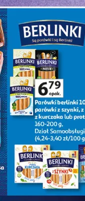 Parówki Berlinki z szynki promocja w Auchan
