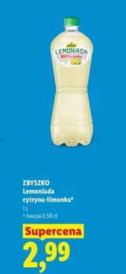 Lemoniada Zbyszko cytryna-limonka promocja w Lidl