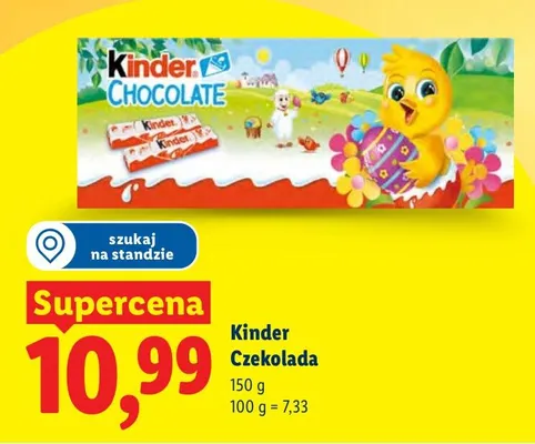 Kinder Czekolada 150 g promocja w Lidl