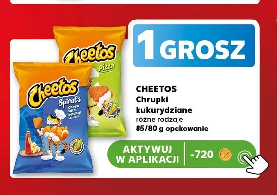Chrupki kukurydziane Spirals Cheese & Ketchup Cheetos promocja w Kaufland