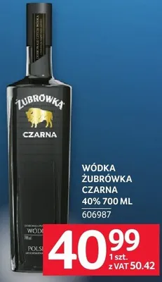 Wódka Żubrówka Czarna 40% 700 ML promocja w Selgros