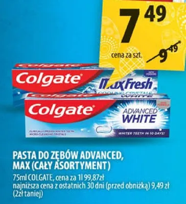 Pasta do zębów Advanced, 4szt (cały asortyment) promocja w Arhelan