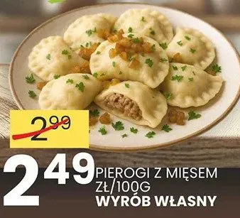 Pierogi z mięsem promocja w Wafelek