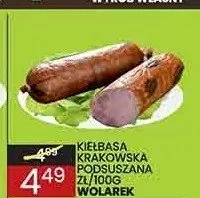 Kiełbasa krakowska podsuszana Wolarek promocja w Wafelek