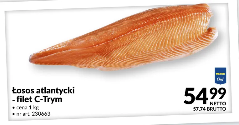 Łosoś atlantycki filet C-Trym promocja w Makro