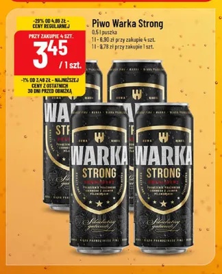 Piwo Warka Strong promocja w POLOmarket