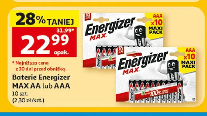Baterie Energizer MAX AA promocja w Auchan