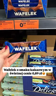Wafelek o smaku kakaowym promocja w Biedronka