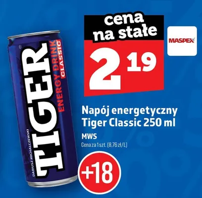 Napój energetyczny Tiger Classic promocja w TOPAZ