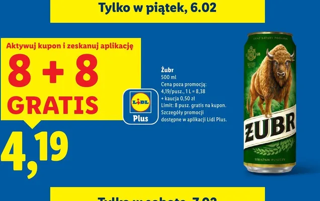 Piwo Żubr promocja w Lidl
