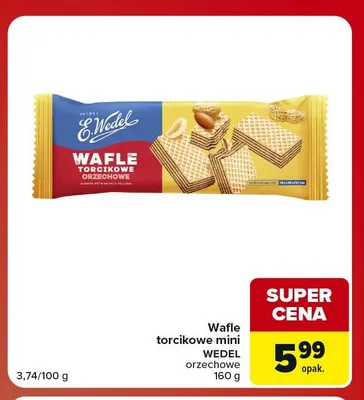 Wafle torcikowe mini orzechowe E.Wedel promocja w Carrefour Market
