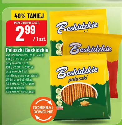 Paluszki Beskidzkie solone promocja w POLOmarket