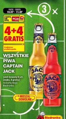 Piwo Captain Jack Watermelon Margarita promocja w Biedronka