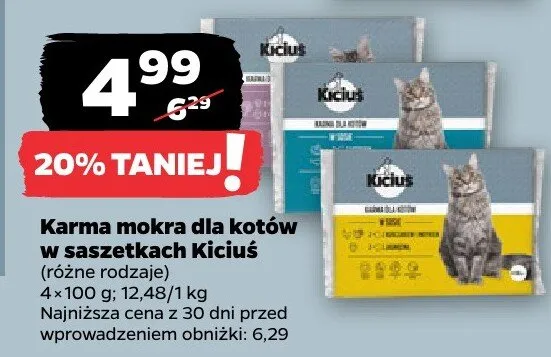 Karma mokra dla kotów w saszetkach promocja w Netto