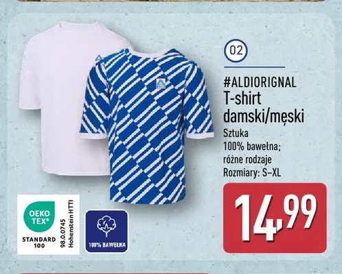 T-shirt damski/męski #ALDIORIGNAL promocja w Aldi