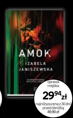 Książka Amok Izabela Janiszewska oprawa miękka promocja w Empik