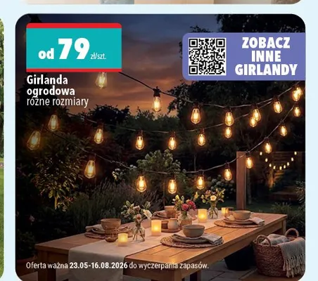 Girlanda ogrodowa promocja w Biedronka Home