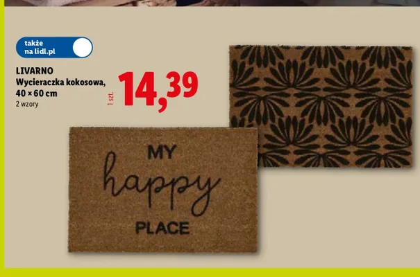 Wycieraczka kokosowa Livarno 40x60 cm promocja w Lidl