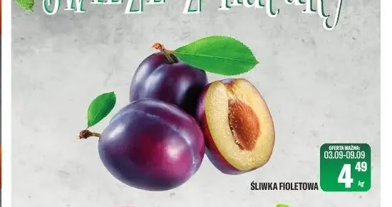 Śliwki fioletowe promocja w Tomi Markt