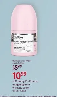 Antiperspirant w kulce so!flow by Vis Plantis promocja w Rossmann