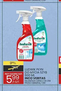 Płyn do mycia szyb Ludwik z octem promocja w Wafelek