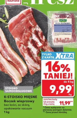 Boczek wieprzowy bez kości ze skórą K-Stoisko Mięsne promocja w Kaufland