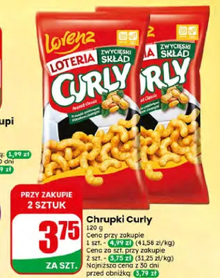 Chrupki orzechowe Curly Lorenz promocja w Dino