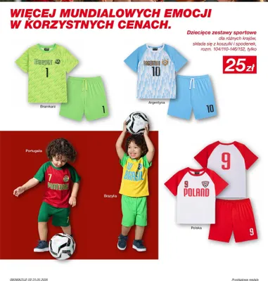 Dziecięcy zestaw sportowy Polska promocja w KiK
