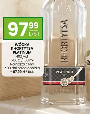 Wódka Khortysa Platinum promocja w Twój Market