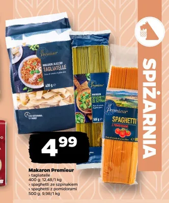 Makaron tagliatelle Premieur promocja w Netto