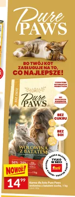 Karma dla kota Pure Paws wołowina z batatem sucha promocja w Twój Market
