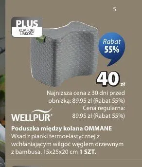 Poduszka między kolana WELLPUR OMMANE 15x25x20 cm promocja w Jysk