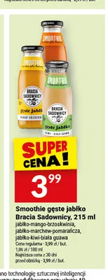 Smoothie gęste jabłko Bracia Sadownicy jabłko-mango-brzoskwinia promocja w Twój Market