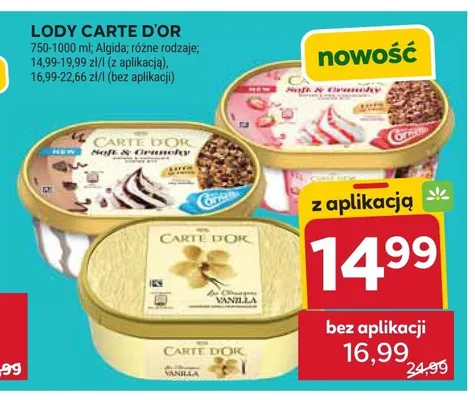 Lody Carte d'Or Vanilla promocja w Stokrotka