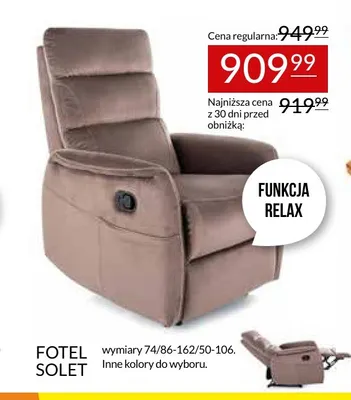 Fotel Solet promocja w Abra Meble