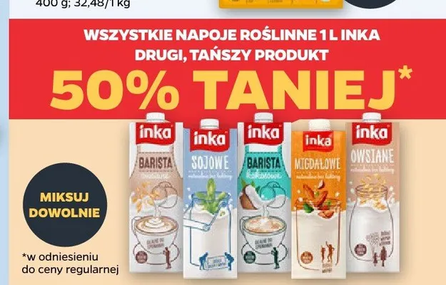 Napój roślinny Inka Barista owsiane promocja w Netto