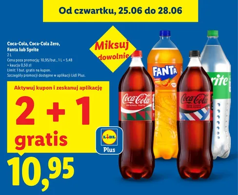 Napój gazowany Coca-Cola Zero promocja w Lidl