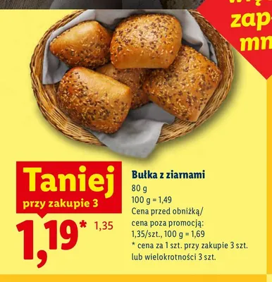 Bułka z ziarnami promocja w Lidl