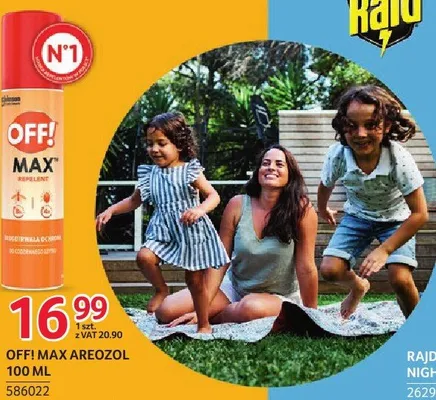 Środek owadobójczy OFF! Max Areozol 100 ml promocja w Selgros